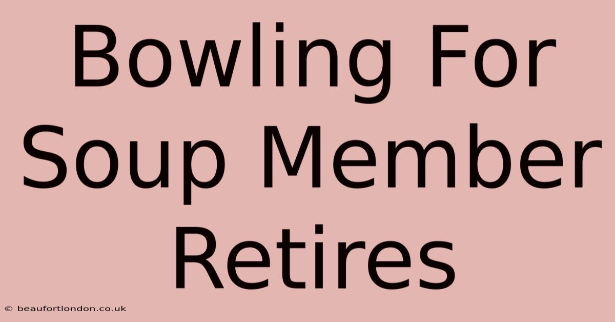 Bowling For Soup Member Retires