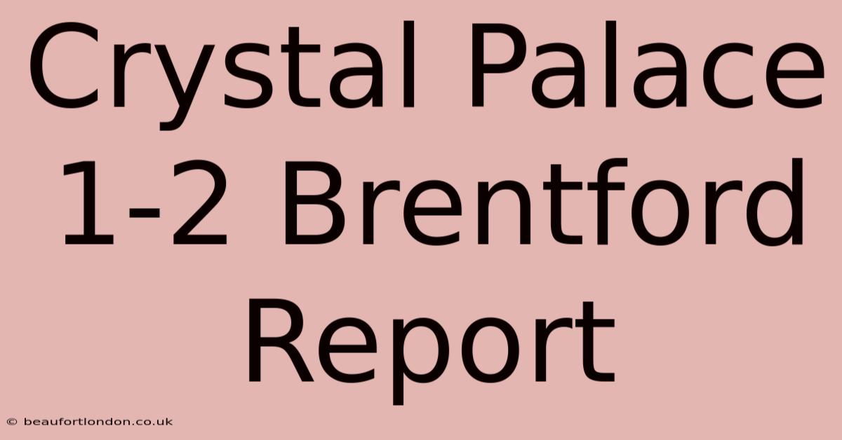 Crystal Palace 1-2 Brentford Report