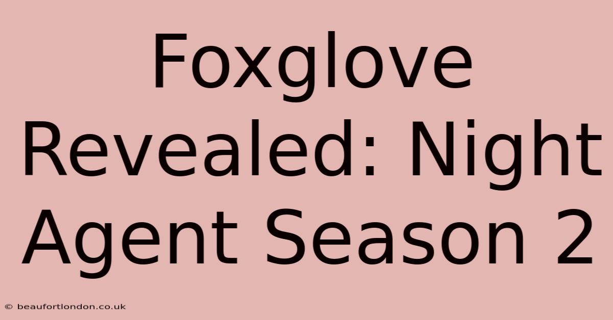 Foxglove Revealed: Night Agent Season 2