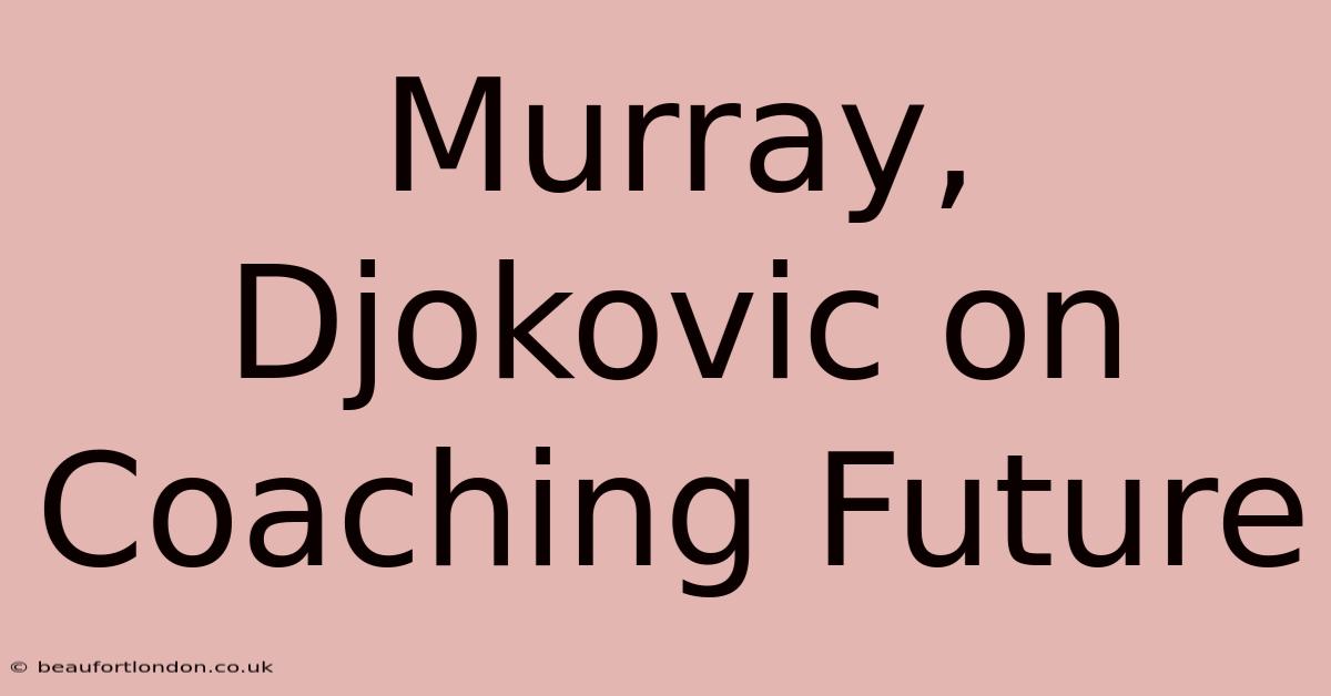 Murray, Djokovic On Coaching Future