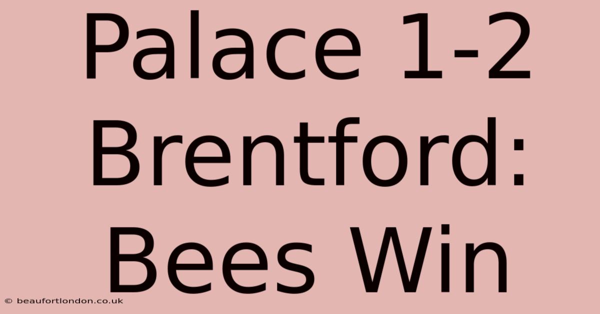 Palace 1-2 Brentford: Bees Win