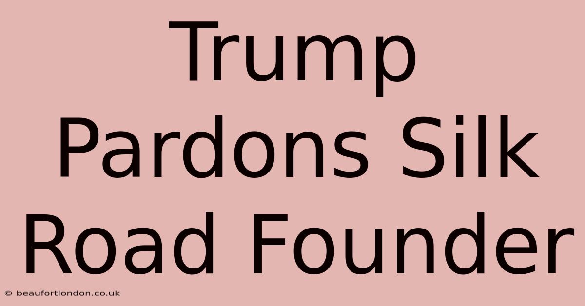 Trump Pardons Silk Road Founder